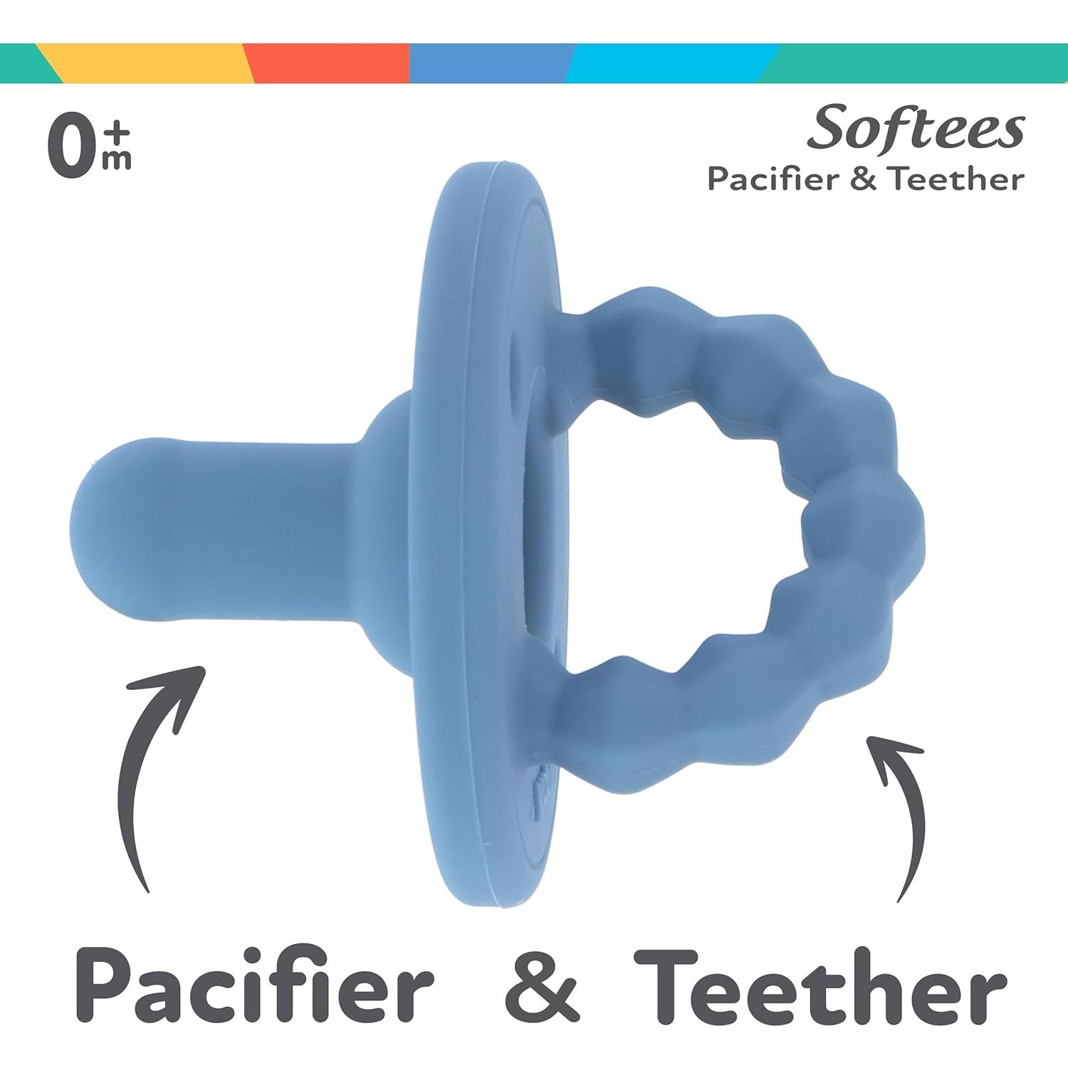 Chupete y Mordedor de Silicona Nuby Softees - 5 Unidades - 0+ Meses