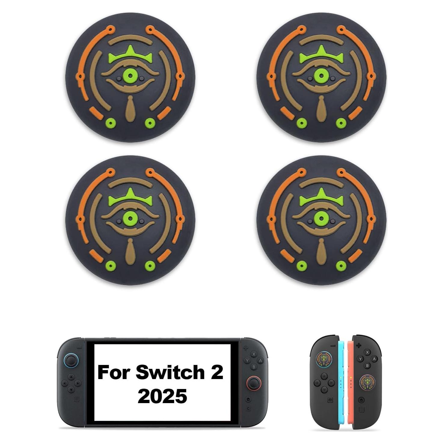 Tapas de agarre para pulgar Nintendo Switch 2 Sunmike 4 Pcs