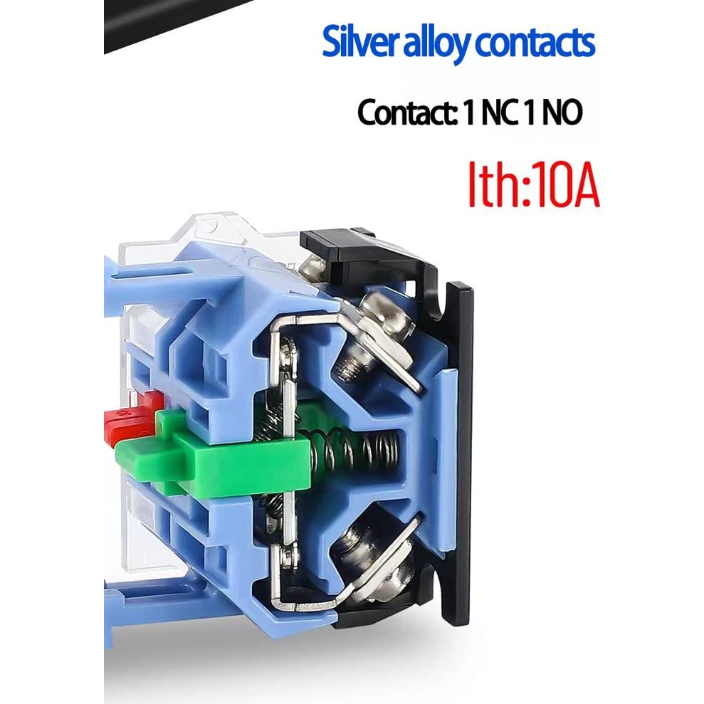 Botón de Parada de Emergencia QL-LINRUN 2pcs Rojo 10A 660V