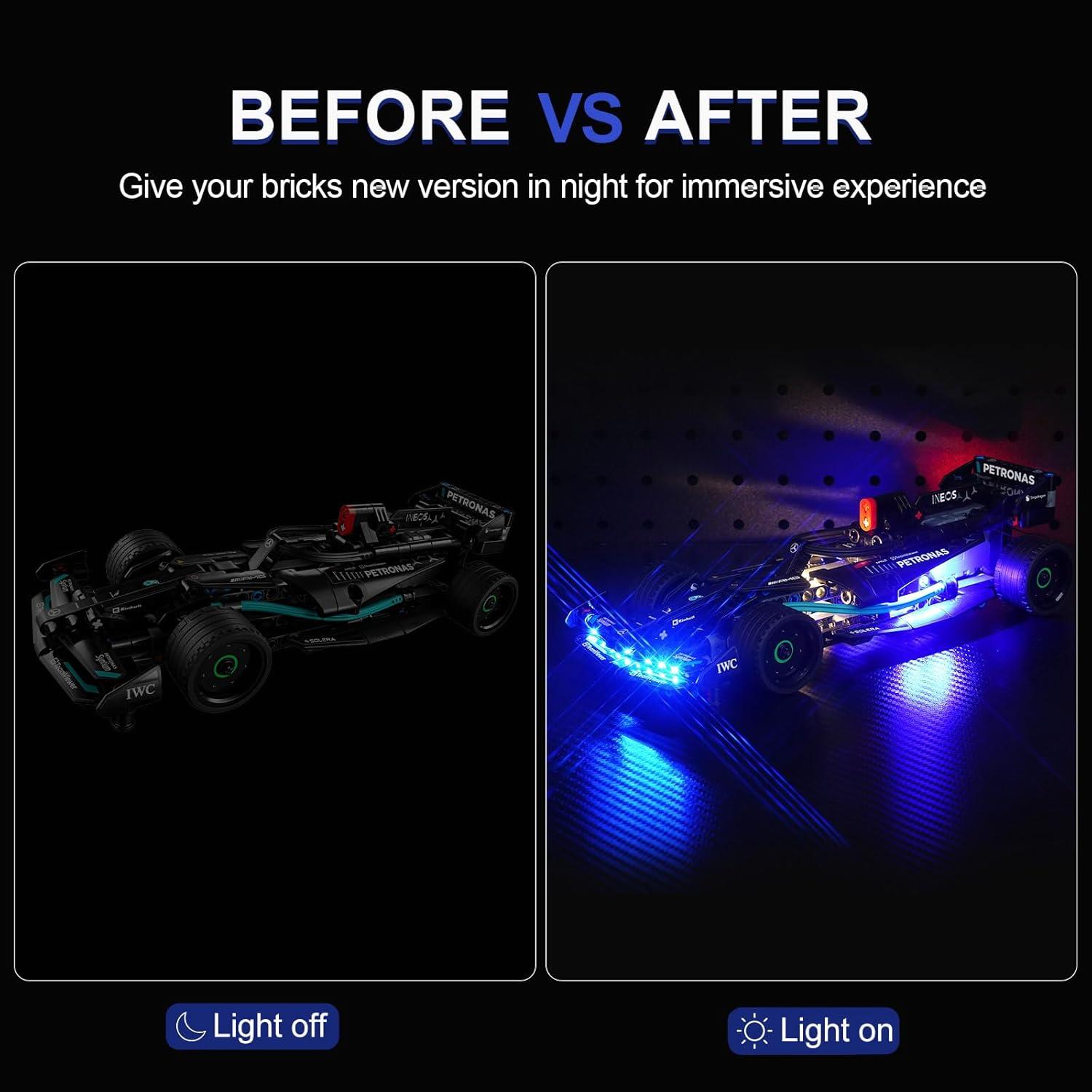 Kit de Iluminación LED DALDED para Lego 42165 Mercedes-AMG F1