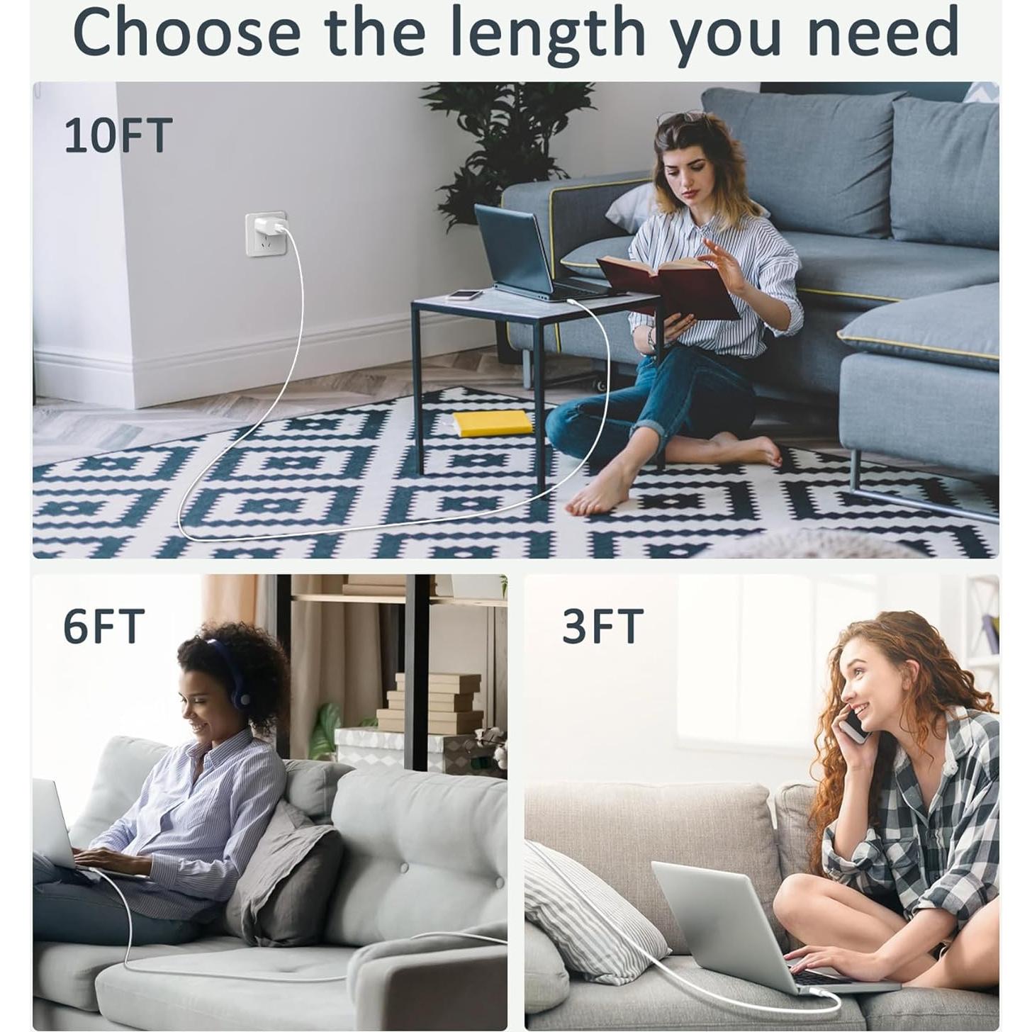 Paquete de 2 Cables USB-C a USB-C 1.83m 60W BSTOEM