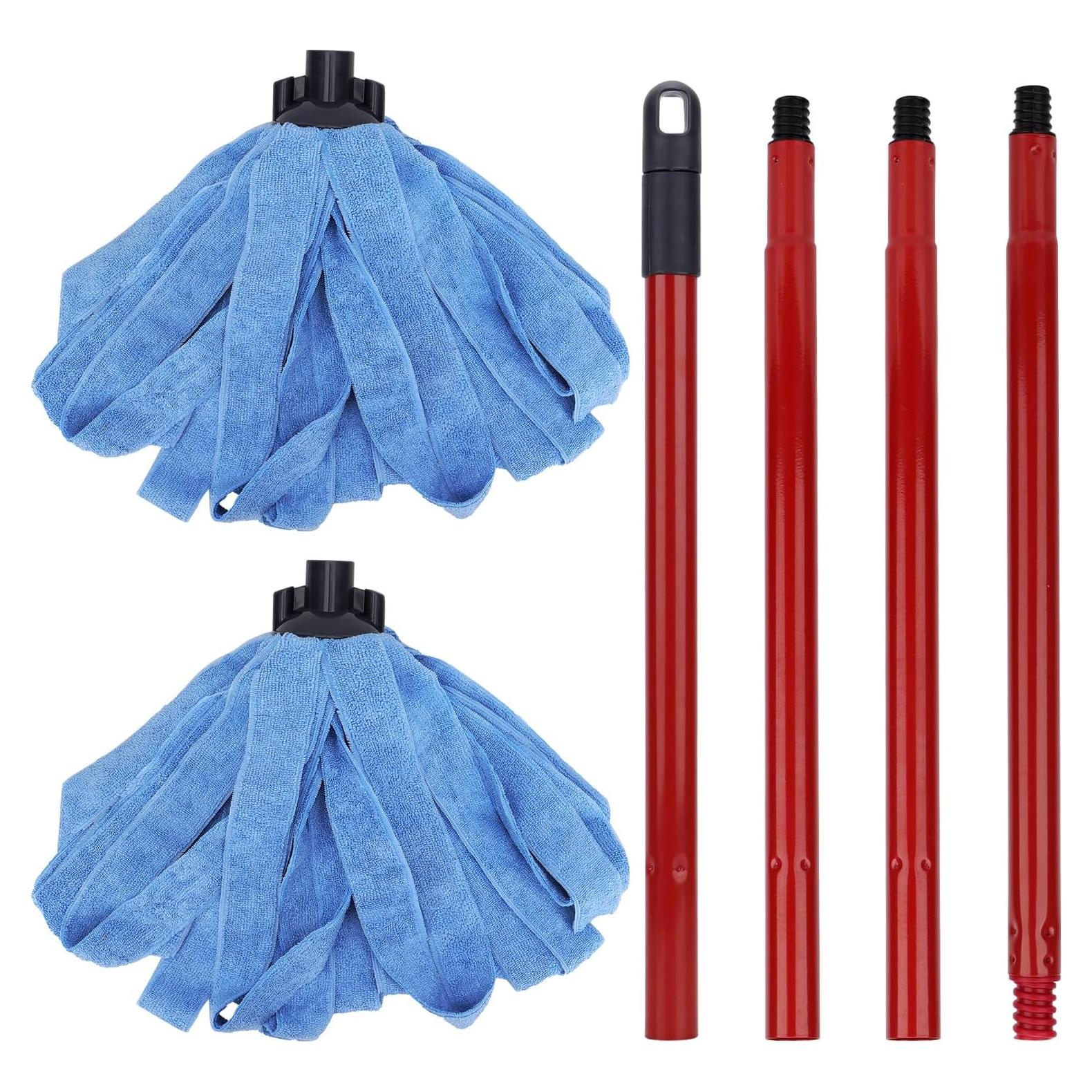 Cabezas de Mopa de Microfibra Azul BeiLan - 1 Mango + 2 Paños
