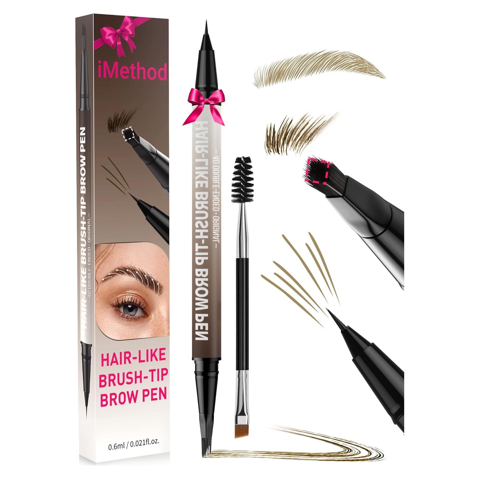 Lápiz de Cejas iMethod Doble Punta 2-en-1 Marrón Claro