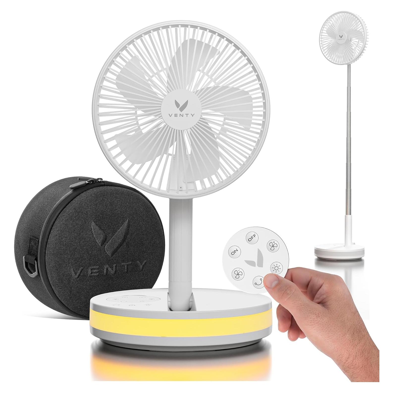 Ventilador Portátil VENTY - Inalámbrico 4 Velocidades LED