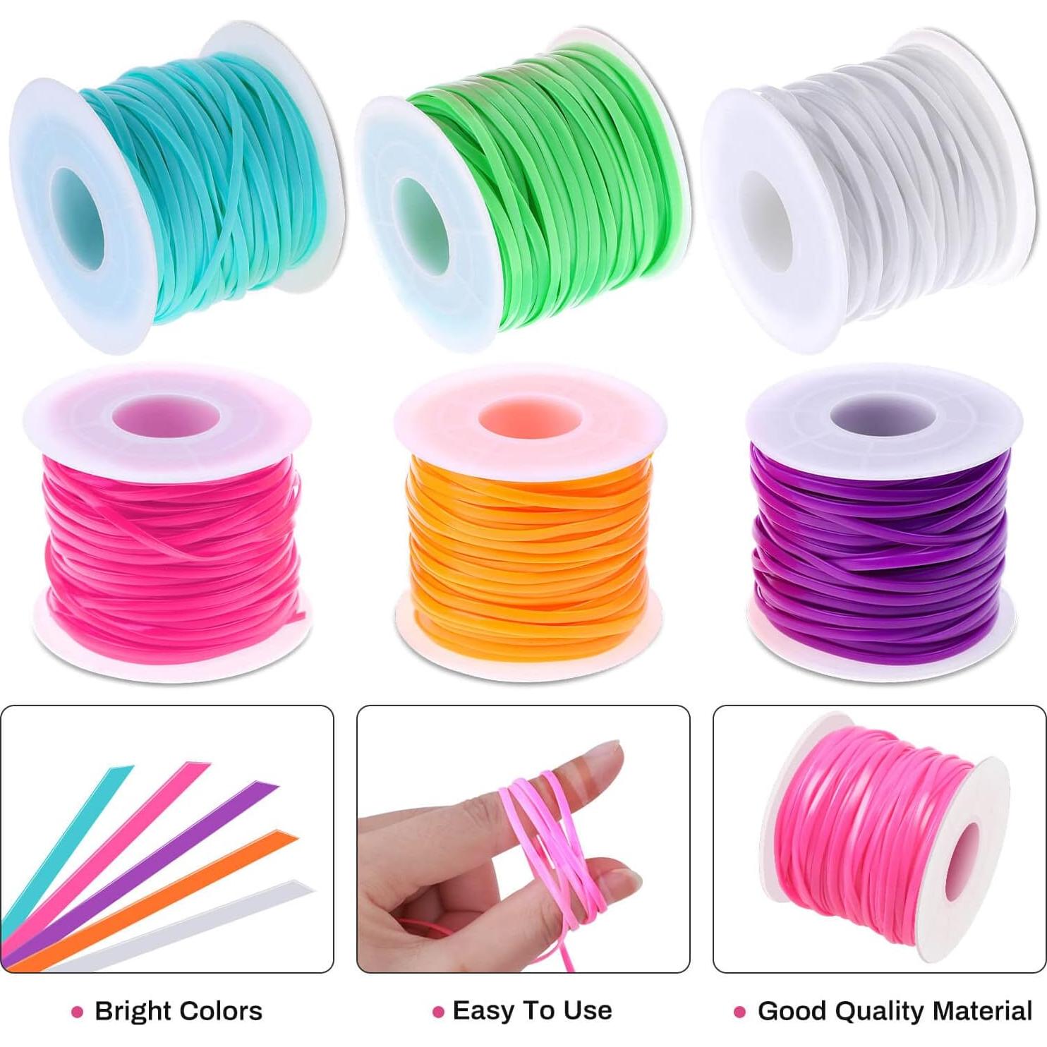 Kit de Cuerda de Lanyard Cridoz 6 Colores 18.3m PVC