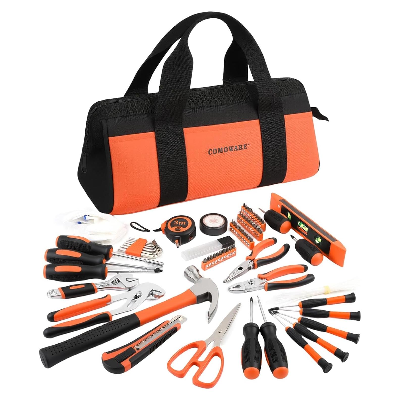 Kit de Herramientas Manuales COMOWARE 218 Pcs Naranja