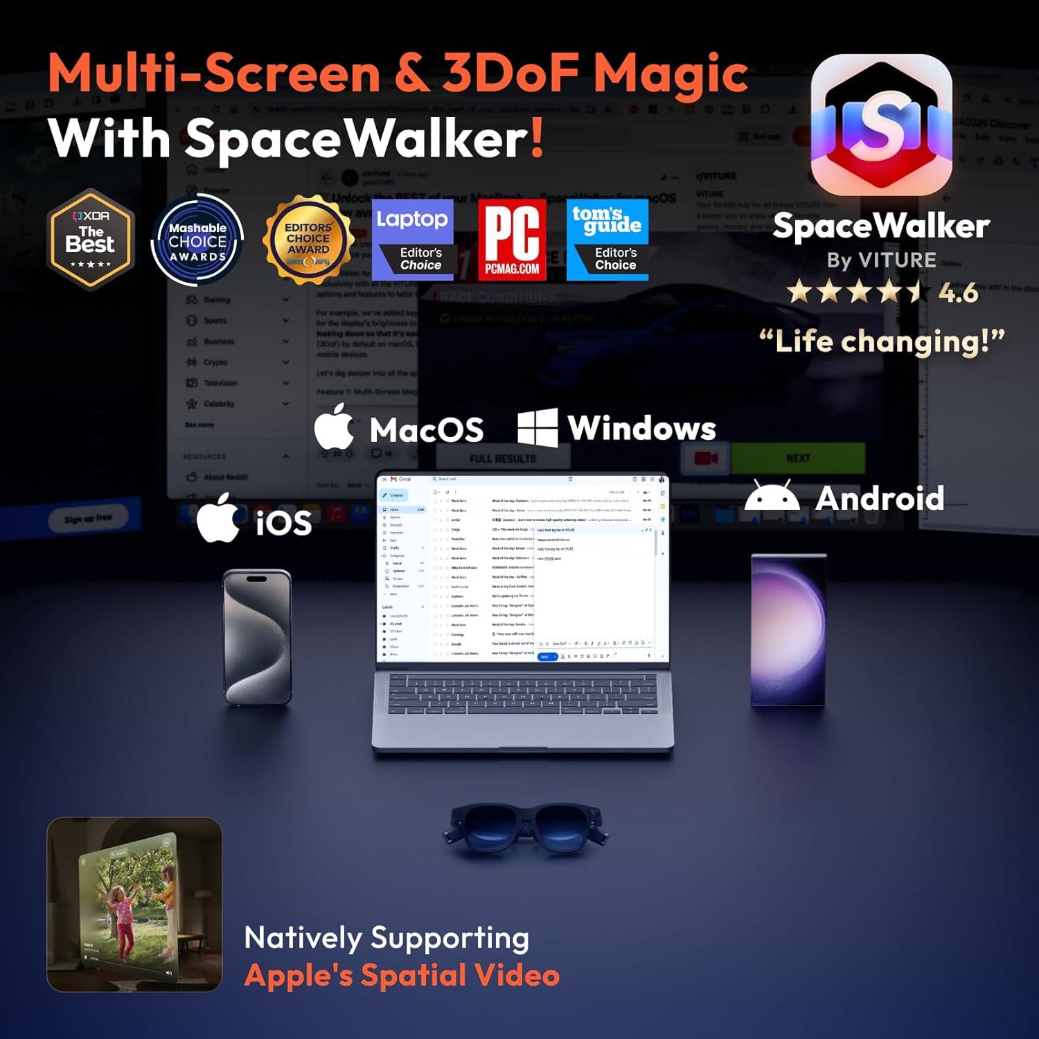 Gafas VITURE Pro XR 135" (342,9 cm) UltraClarity 120Hz