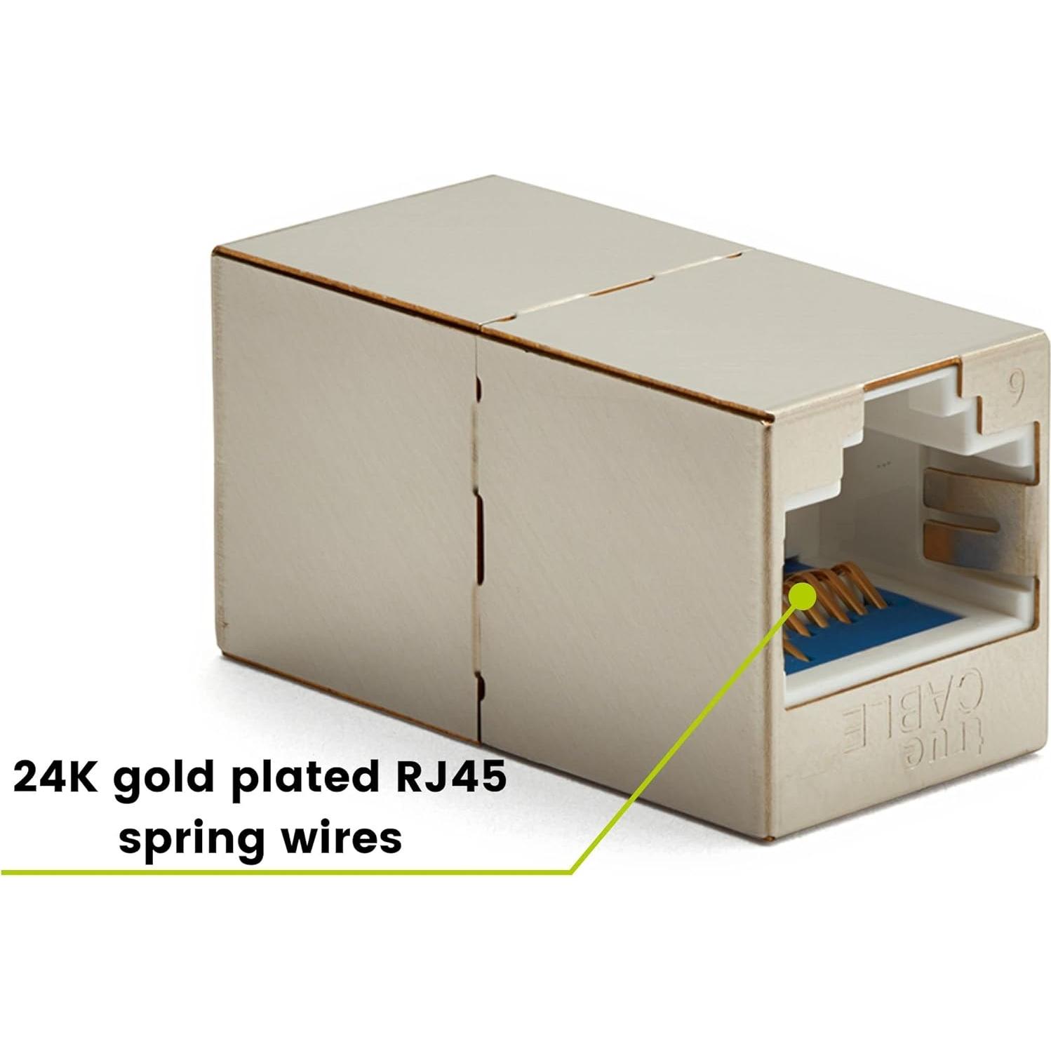 Acoplador Inline Cat6A Blindado trueCABLE - Paquete de 2