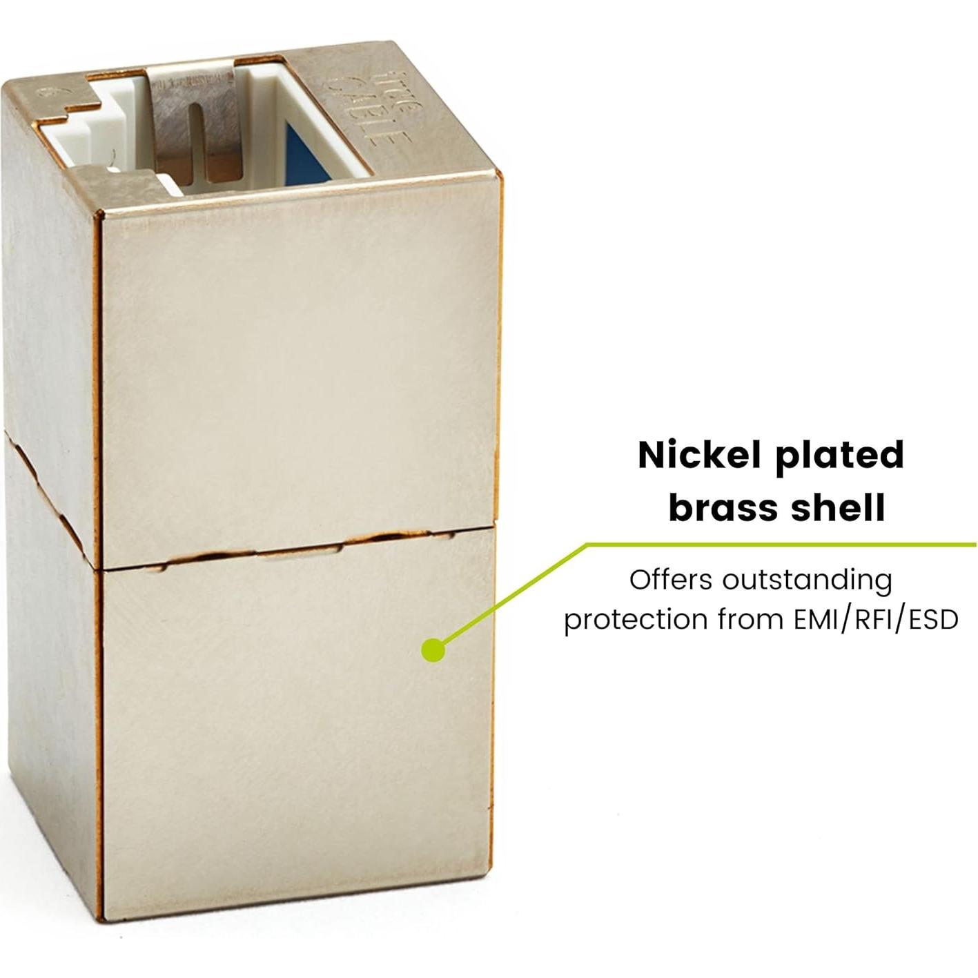 Acoplador Inline Cat6A Blindado trueCABLE - Paquete de 2