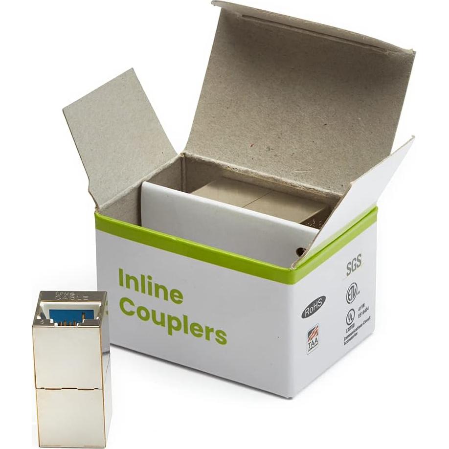 Acoplador Inline Cat6A Blindado trueCABLE - Paquete de 2
