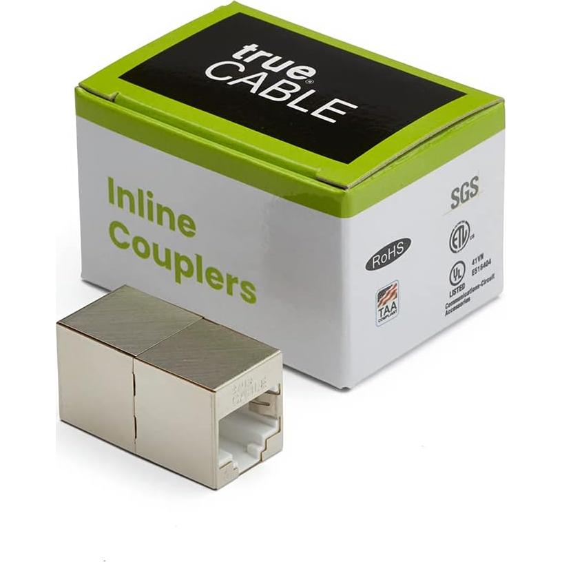 Acoplador Inline Cat6A Blindado trueCABLE - Paquete de 2