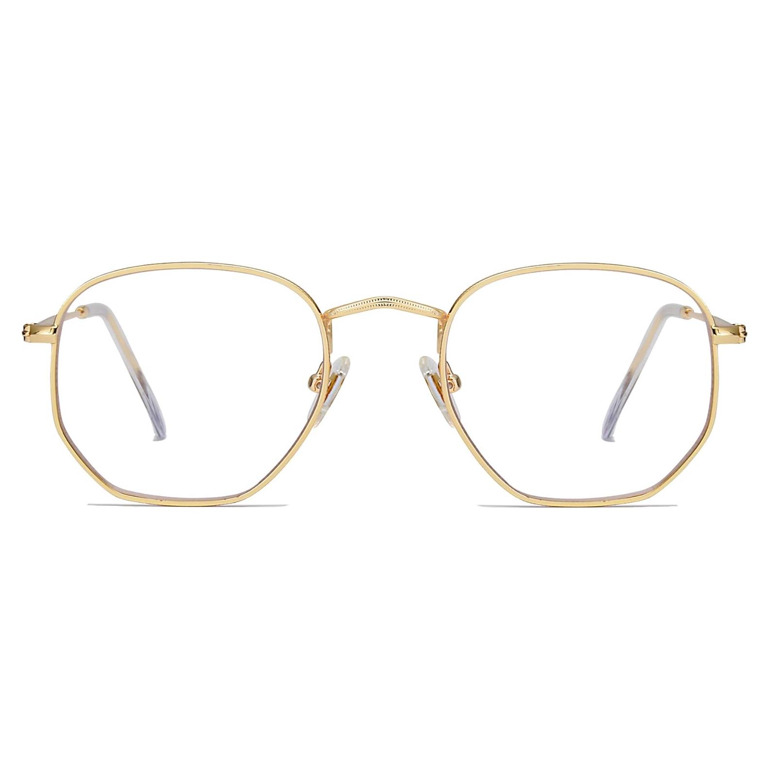 Gafas de Bloqueo de Luz Azul SOJOS SJ5036 Marco Dorado