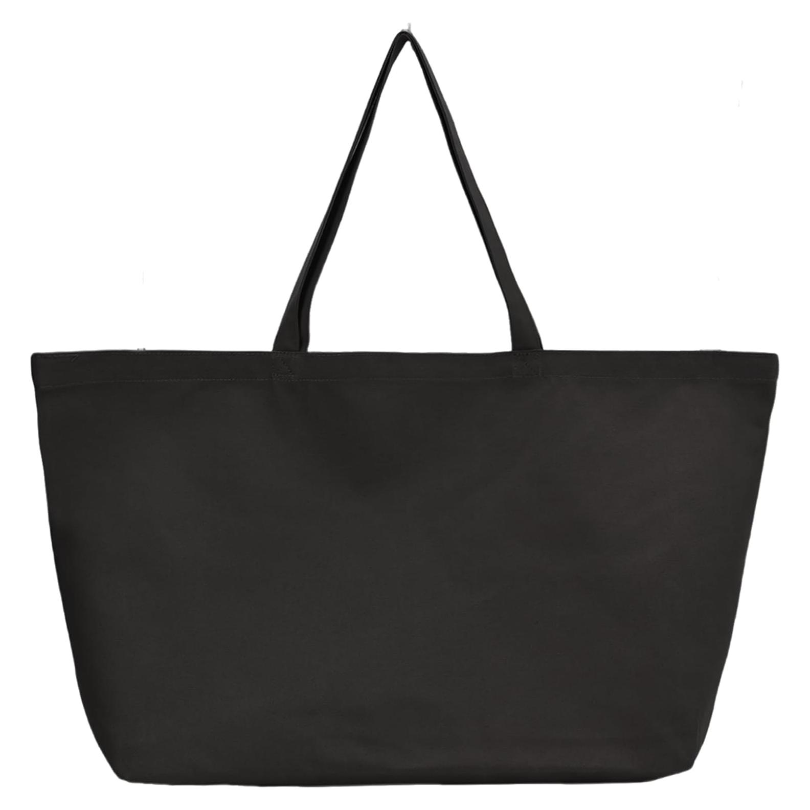 Bolsa de Lona Grande Ghsiuly Reutilizable 68.6x39.4cm Negra