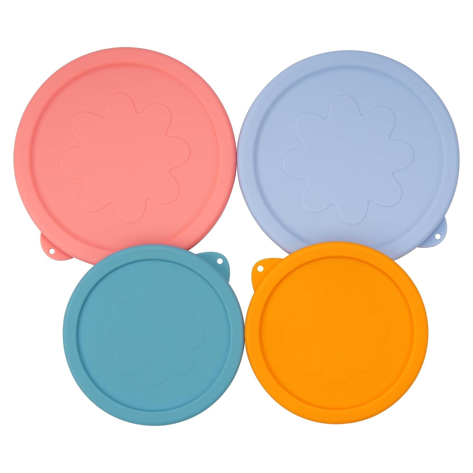Tapa de Silicona LUVCOSY para Recipientes de Vidrio - 4 Piezas
