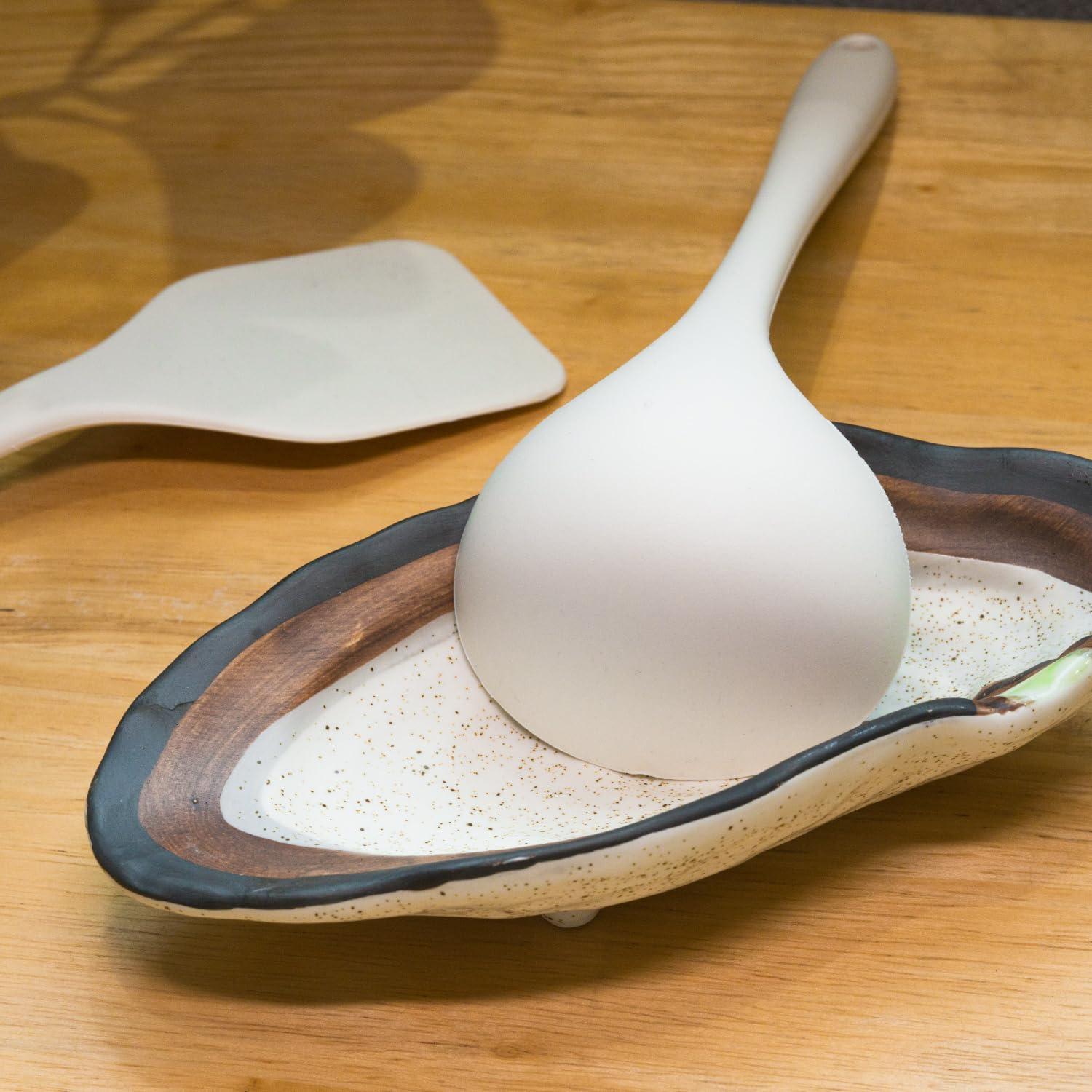 Reposapucheros de Cerámica Beige QIZUN en Forma de Concha 17x8 cm