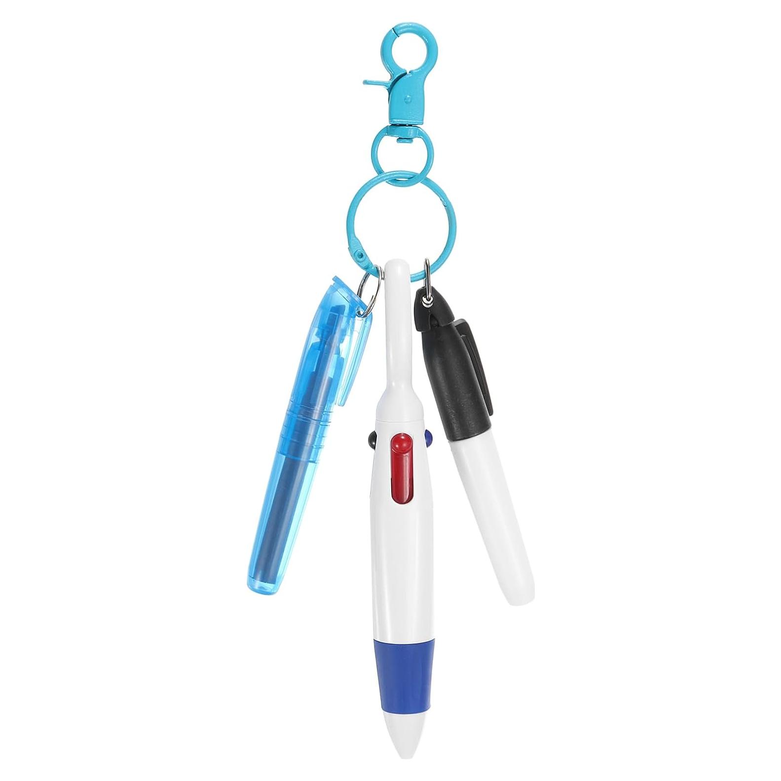 Mini Resaltador PATIKIL Azul con Clip de Llave 9 cm