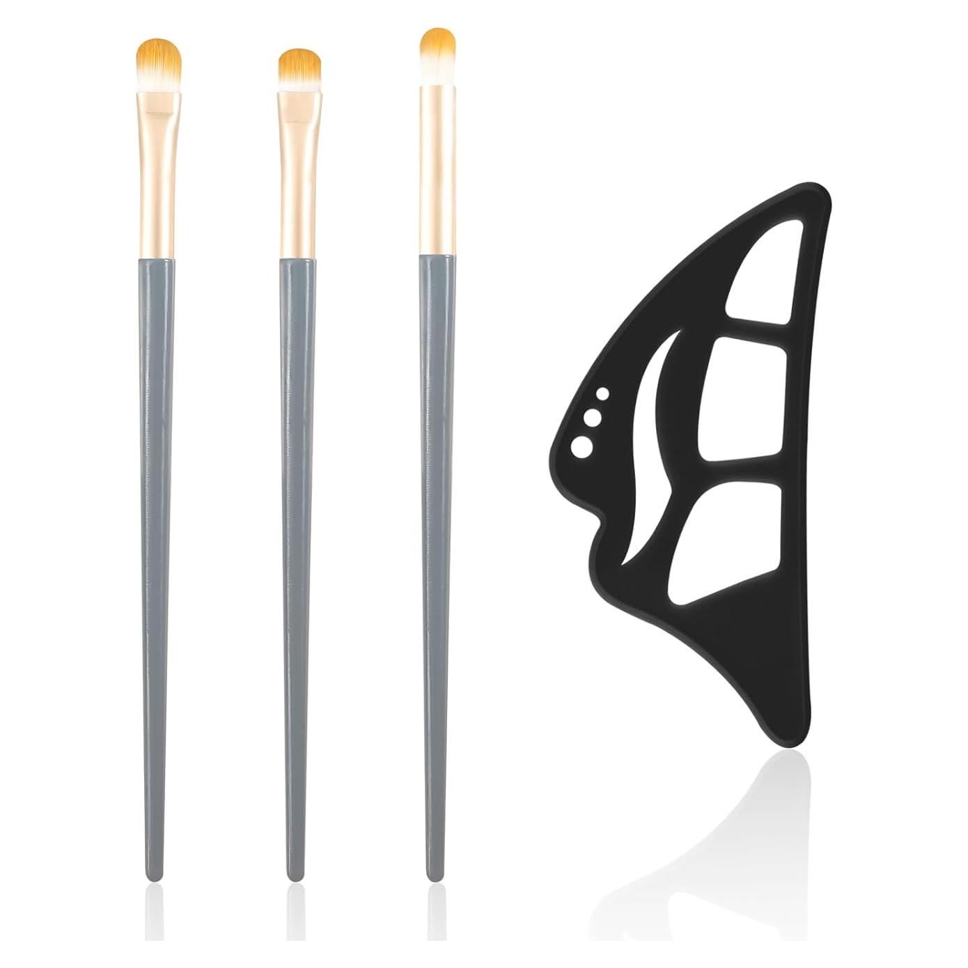 Plantilla de Maquillaje para Ojos Boobeen con 3 Pinceles