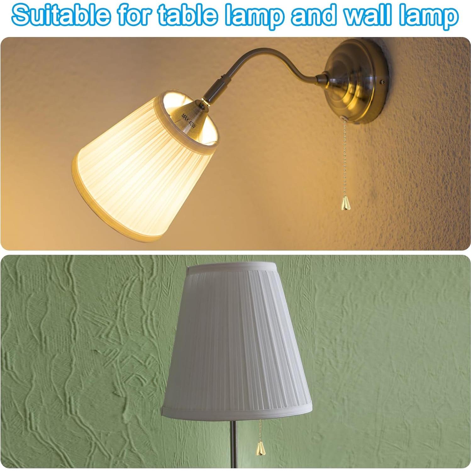 Cadena de Tirar para Ventilador de Techo PATIKIL 1m Plateada - 2 Pcs