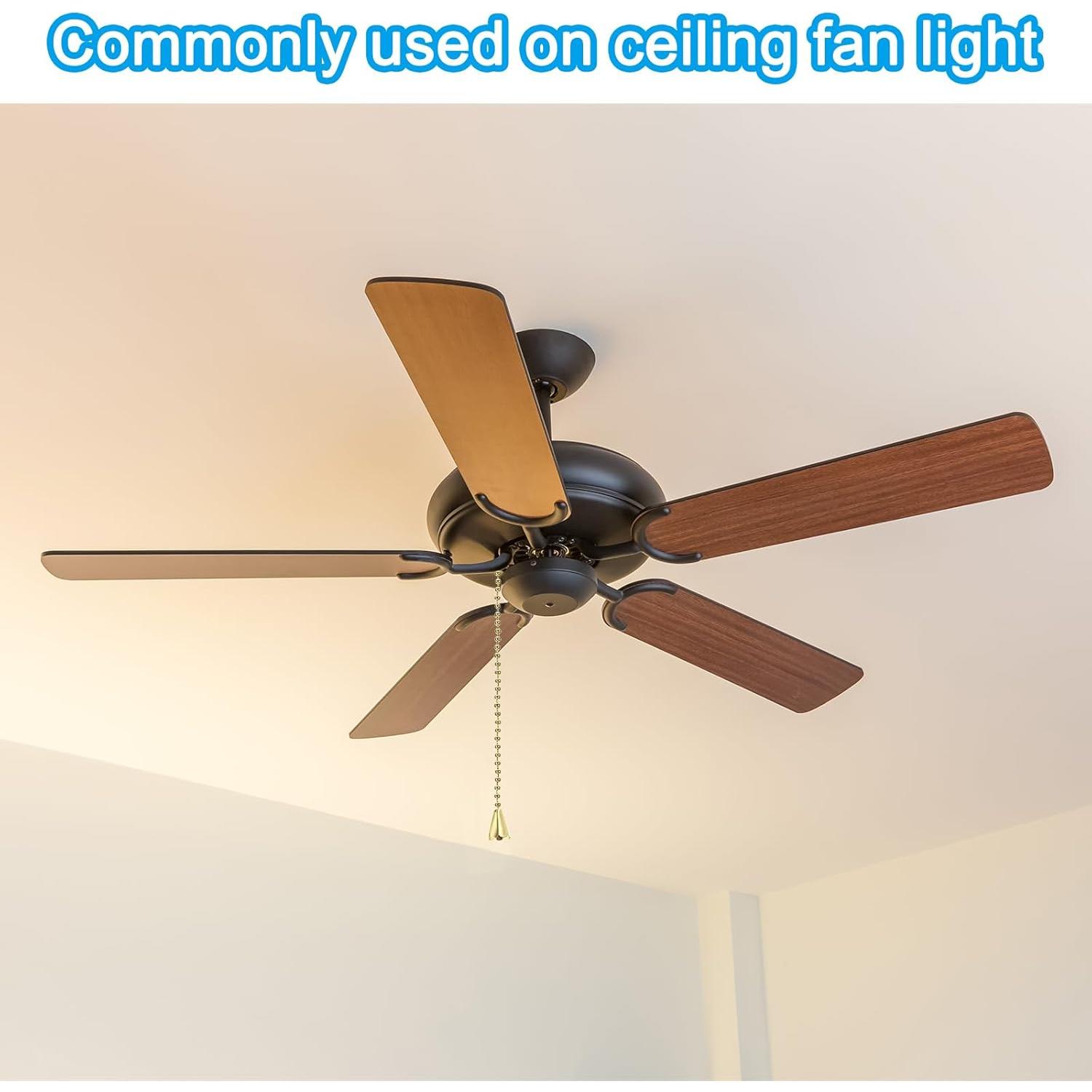 Cadena de Tirar para Ventilador de Techo PATIKIL 1m Plateada - 2 Pcs