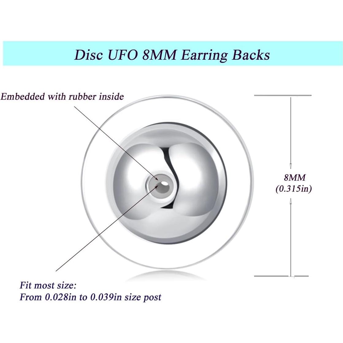 Respaldos de Pendientes Fomissky-sisa Hipoalergénicos 3 Pares
