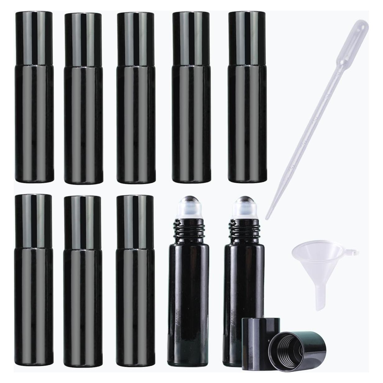 Set de 10 Botellas Vacías de Aceite Esencial Roll-on 10ml Rowcay