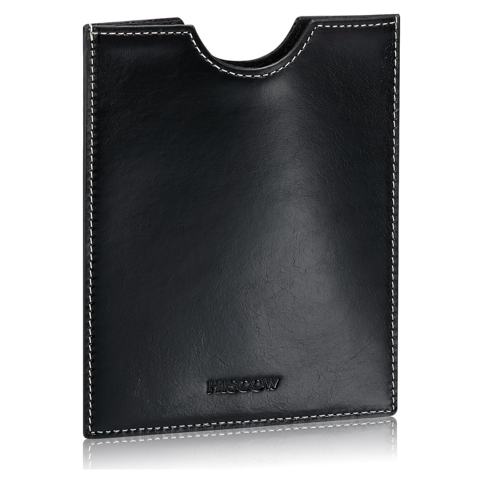 Funda para Pasaporte HISCOW - Cuero de Ternera Italiana Negro
