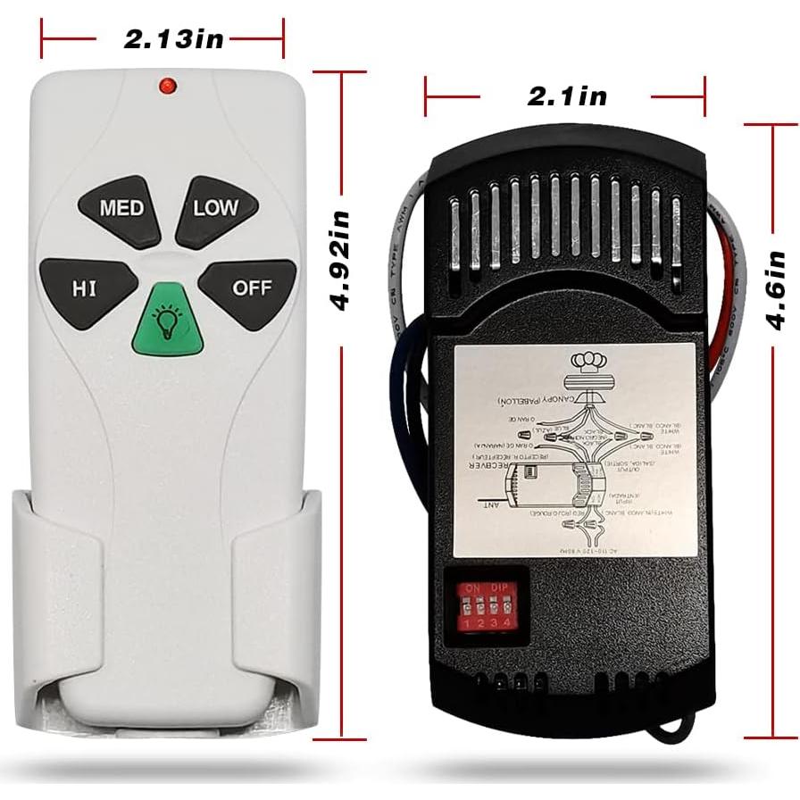 Kit Control Remoto Universal Ventilador Techo ECOOLINK 3 Velocidades