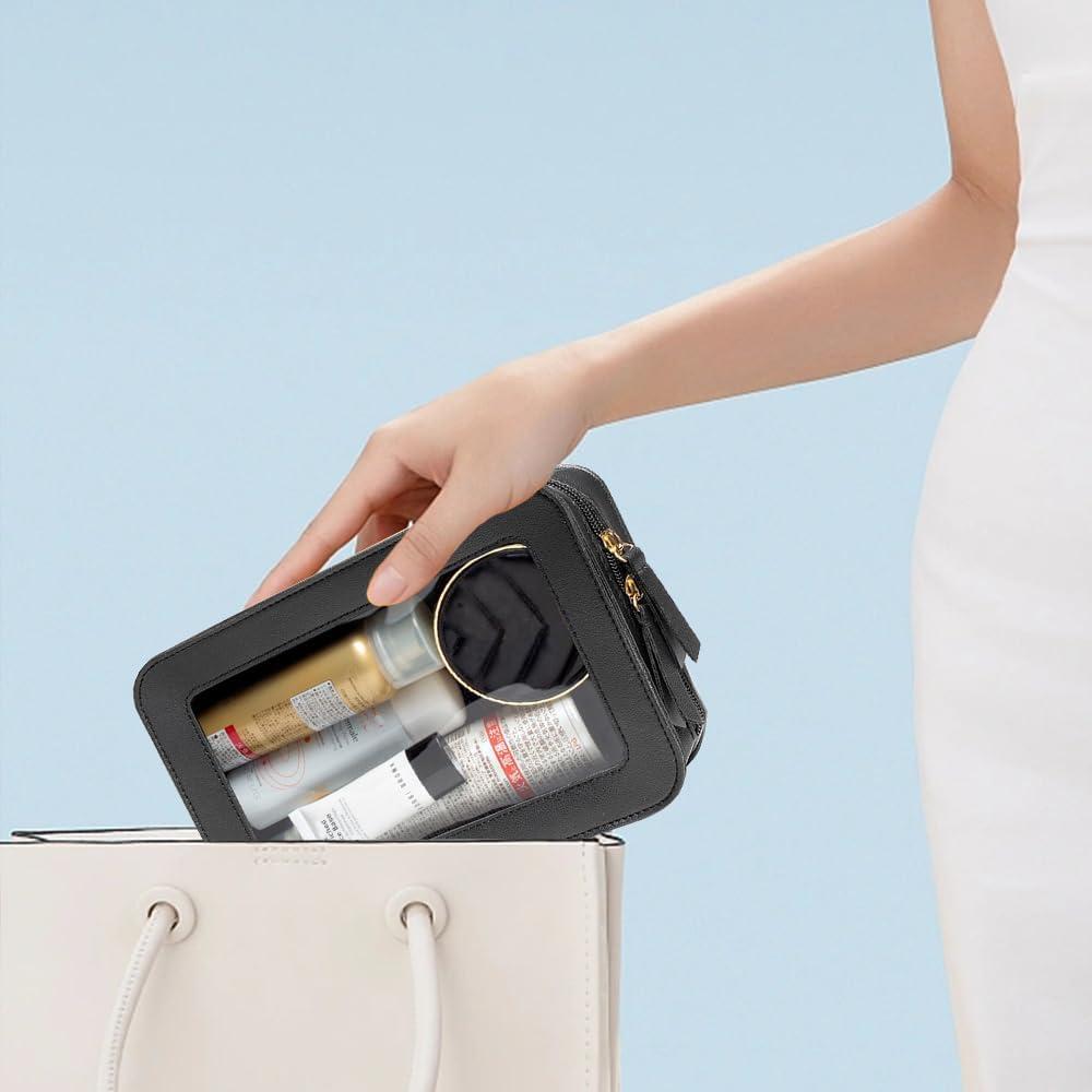 Bolsa de Maquillaje Transparente Zoocoo 24x15.5x7 cm Aprobada TSA