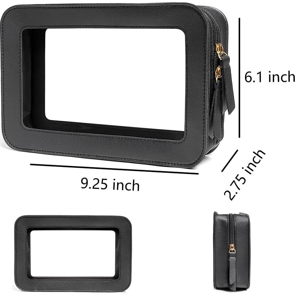 Bolsa de Maquillaje Transparente Zoocoo 24x15.5x7 cm Aprobada TSA