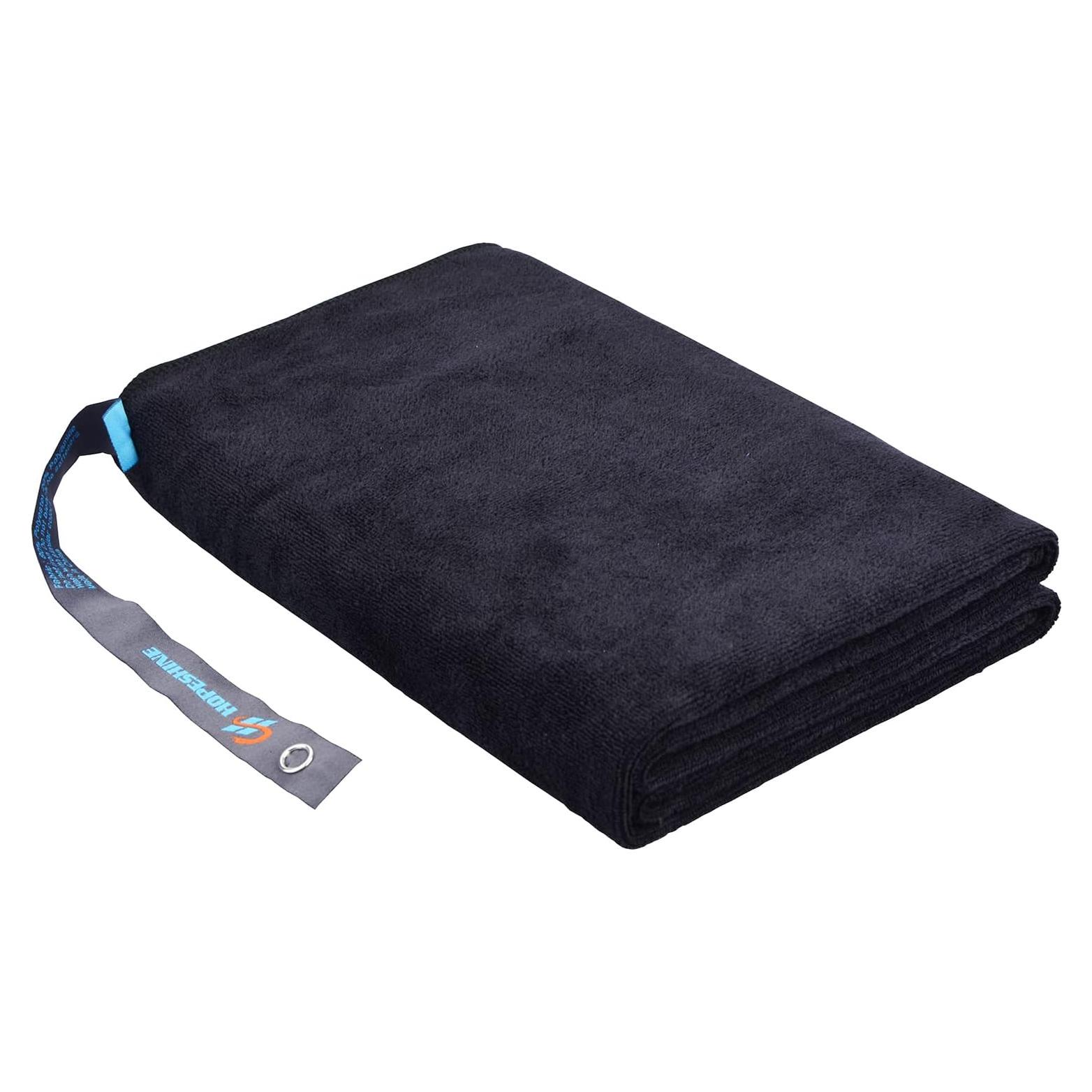 Toalla de Gimnasio HOPESHINE Microfibra 50x100cm Negra Absorbente
