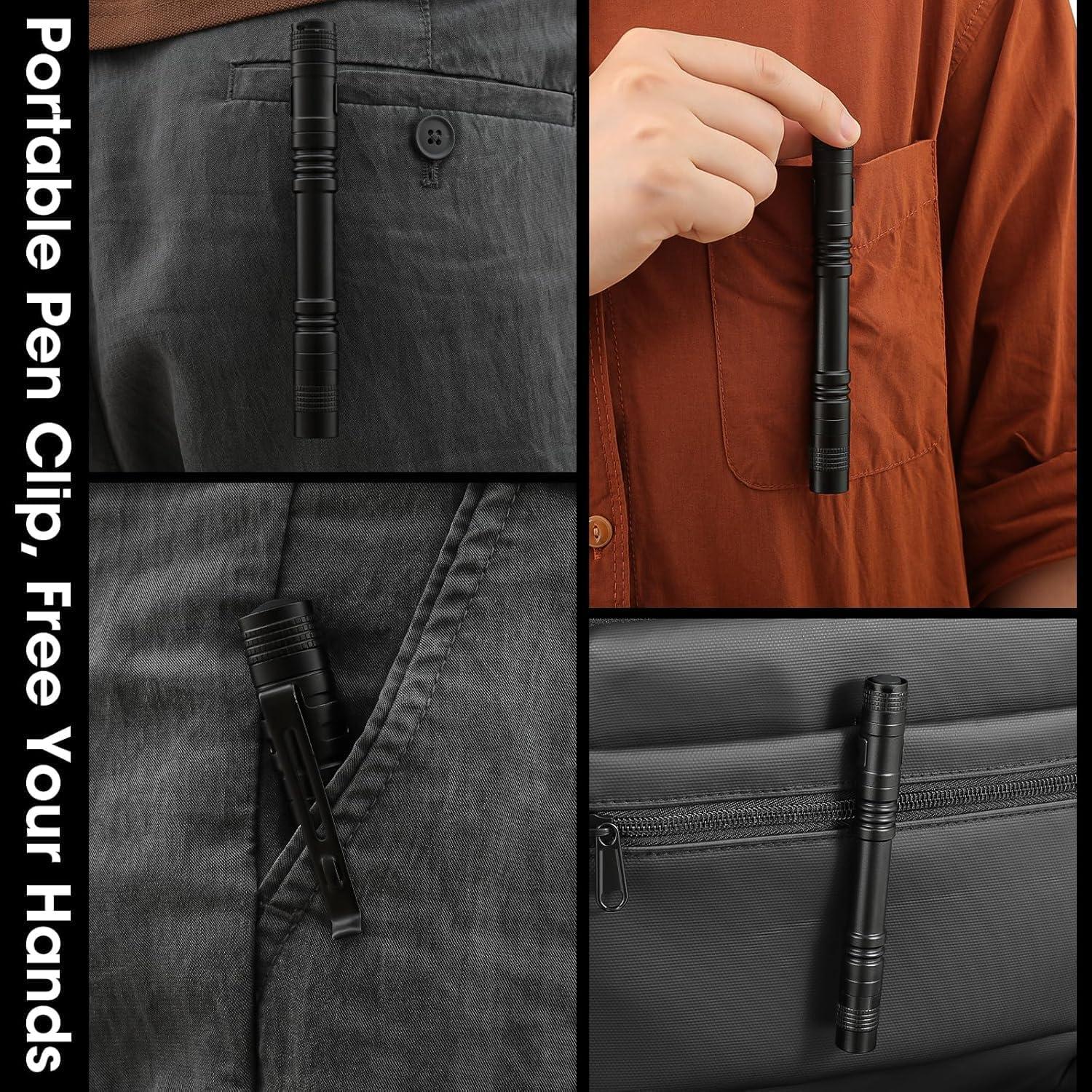 Linterna de Bolígrafo LED Tileon 2PCS Ultra Brillante 500LM