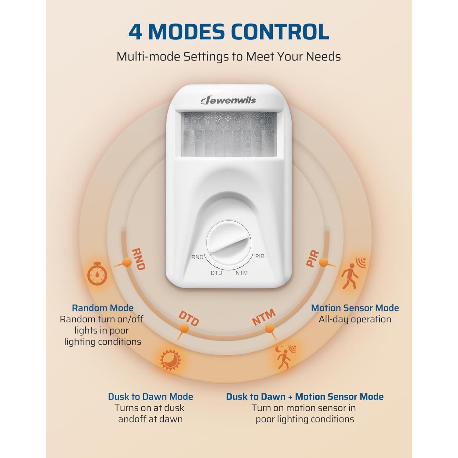 Enchufe de Luz con Sensor de Movimiento Dewenwils E26/E27 120V