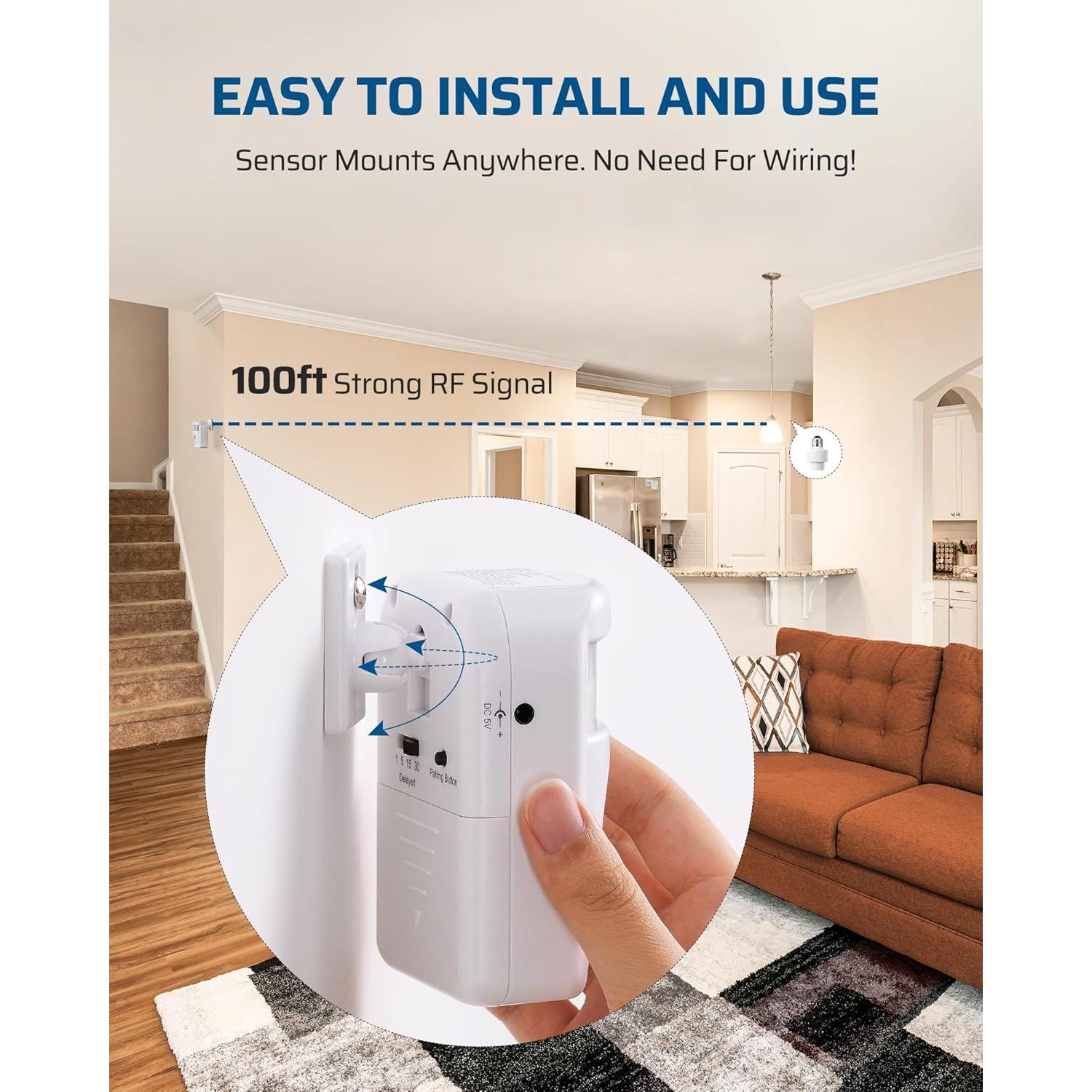 Enchufe de Luz con Sensor de Movimiento Dewenwils E26/E27 120V