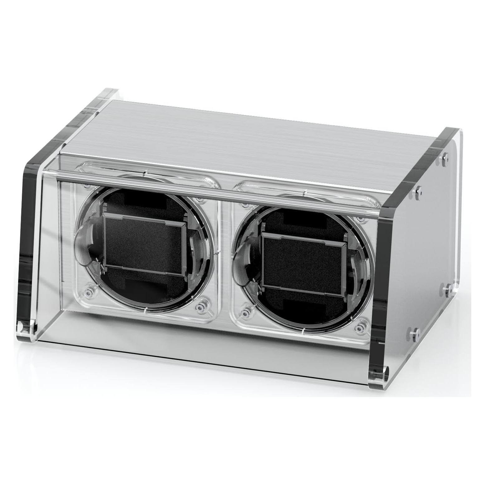 Enrollador de Relojes Automáticos Watch Winder Smith Doble Transparente