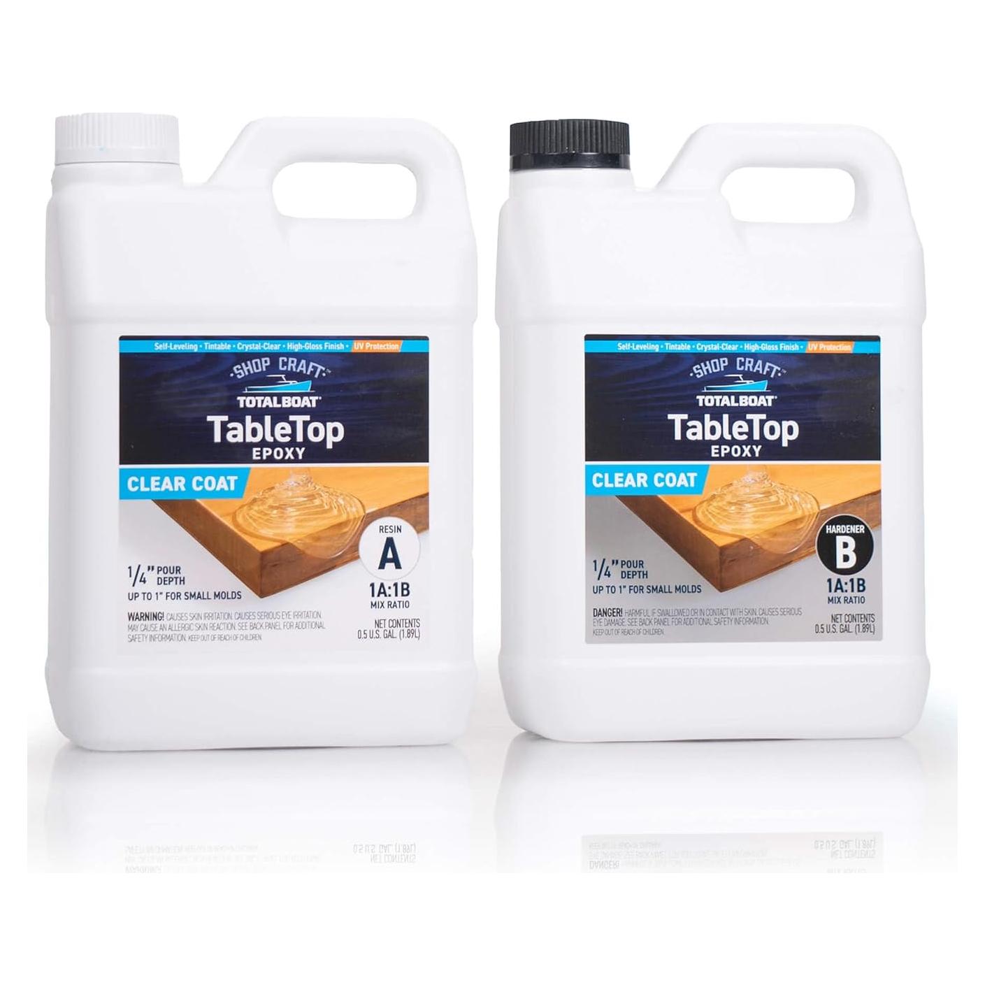 Kit de Resina Epóxica TotalBoat 1 Galón Cristalina 1:1