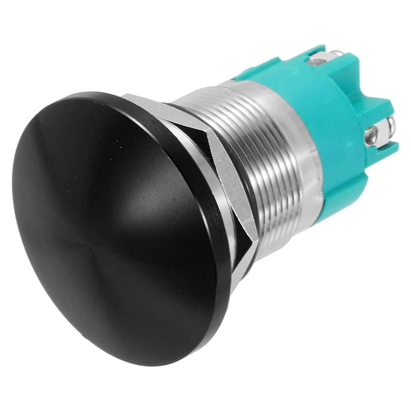 Interruptor de Botón Redondo MECCANIXITY 10A 22mm Negro IP65