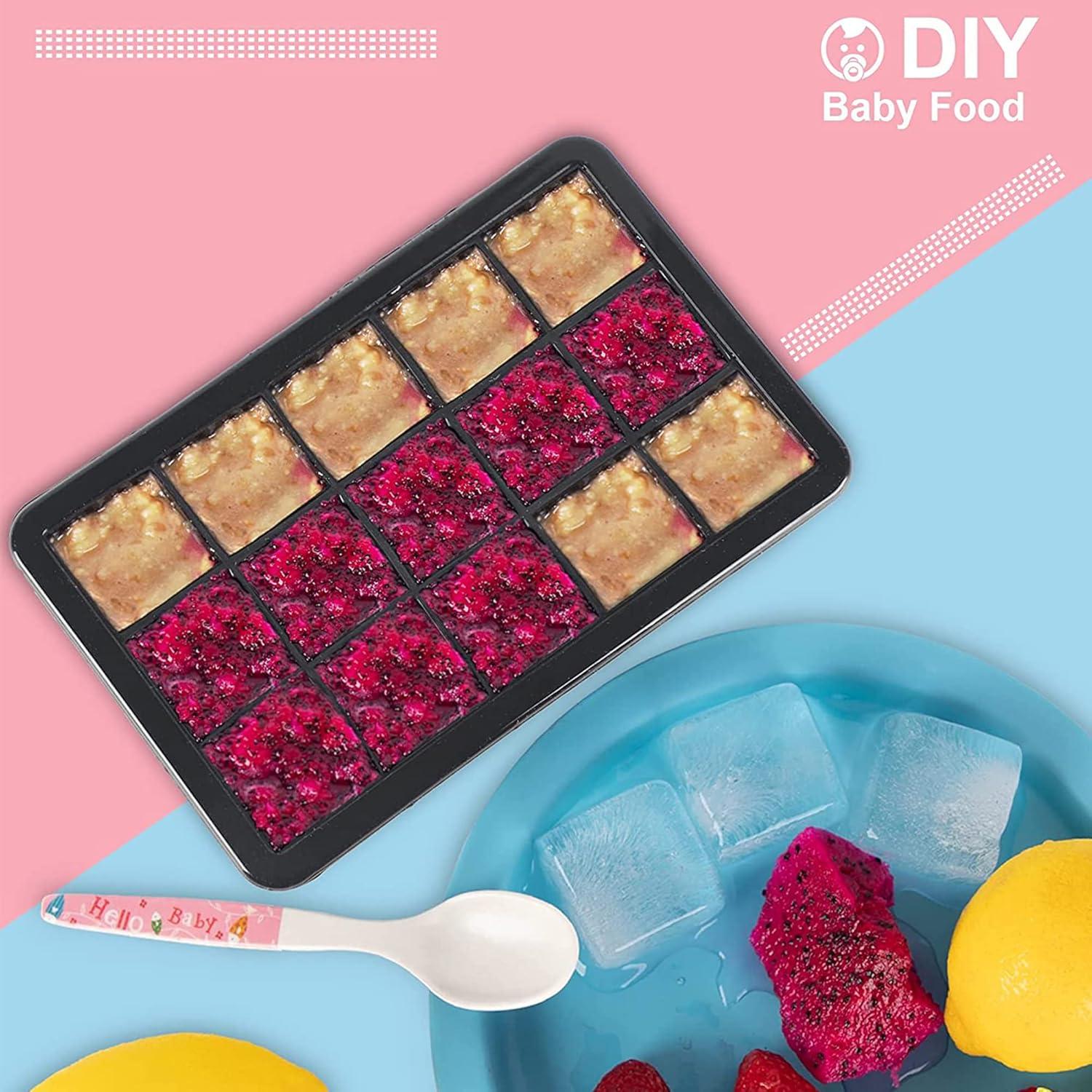 Bandeja de Hielo LessMo 2x15 Cubos Silicona Libre BPA Negra