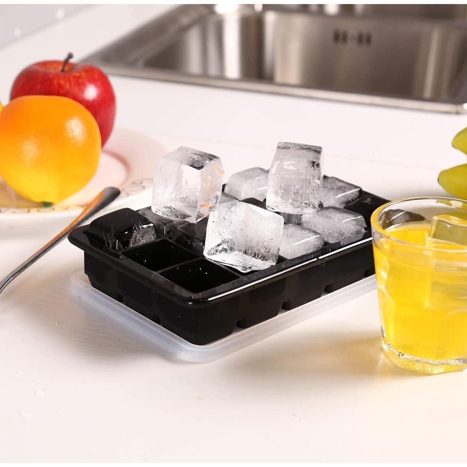 Bandeja de Hielo LessMo 2x15 Cubos Silicona Libre BPA Negra