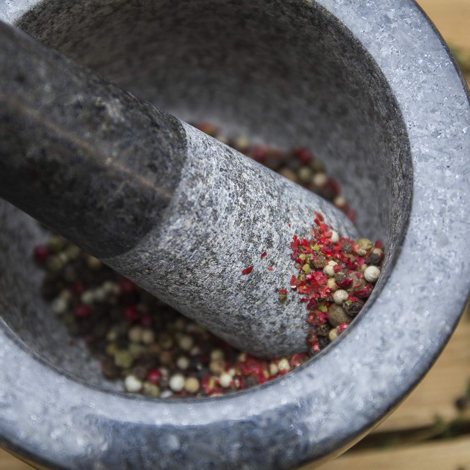 Juego de Mortero y Mano ChefSofi - Granito Negro 1.5 Tazas