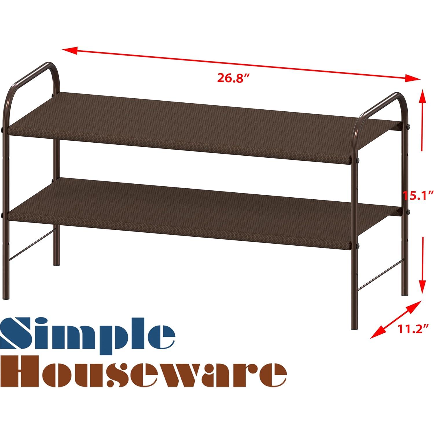 Organizador de Zapatos 2 Niveles Simple Houseware Bronce