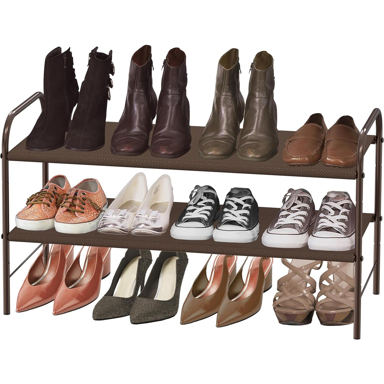 Organizador de Zapatos 2 Niveles Simple Houseware Bronce