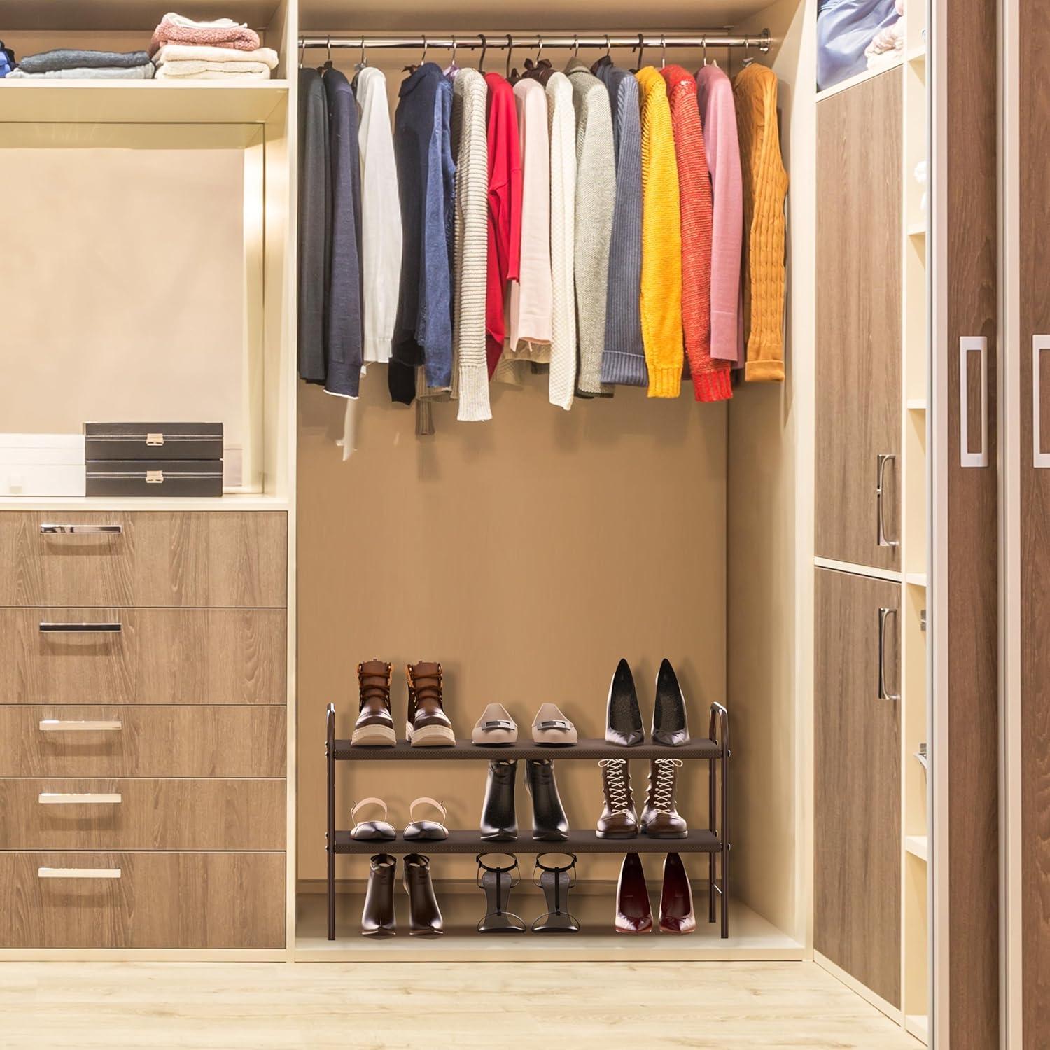 Organizador de Zapatos 2 Niveles Simple Houseware Bronce