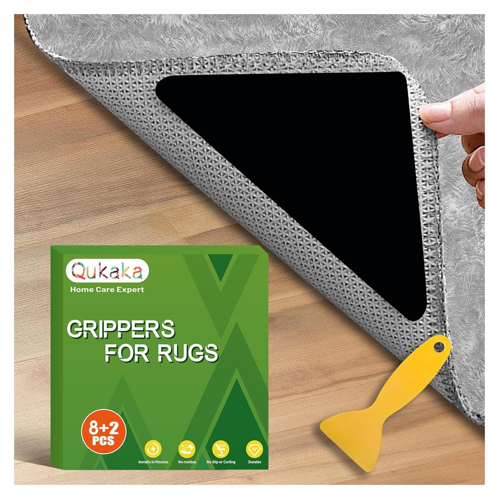 Base Antideslizante para Alfombras Qukaka 8+2 Pcs Lavable