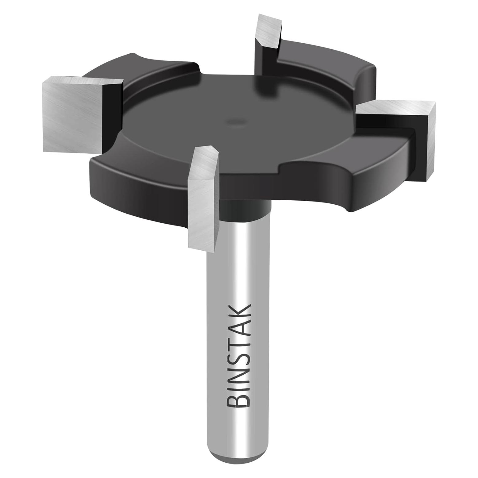 Fresa CNC Aplanadora BINSTAK 1/4" Shank 38mm Diámetro 4 Alas