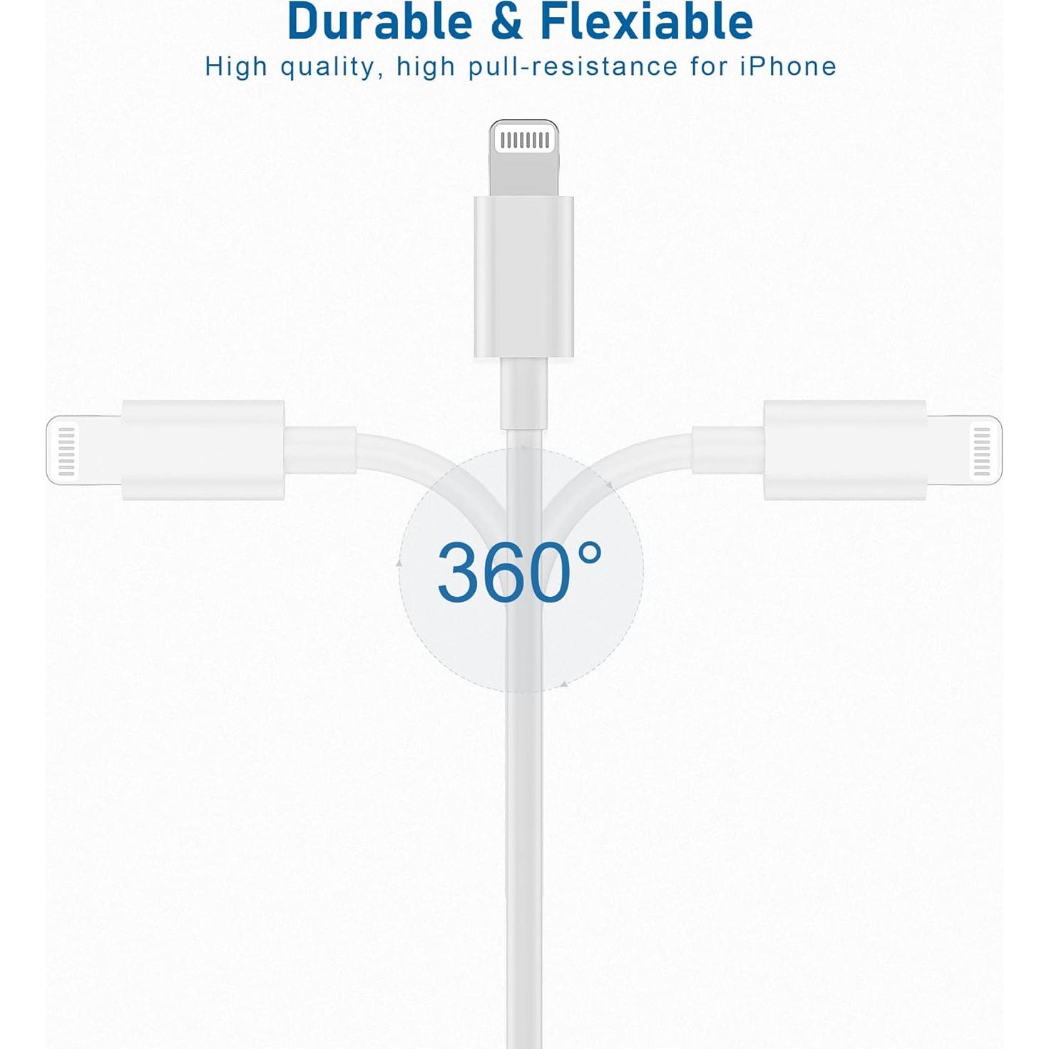 Cable USB C a Lightning Niubil 2Pack 3m Carga Rápida MFi