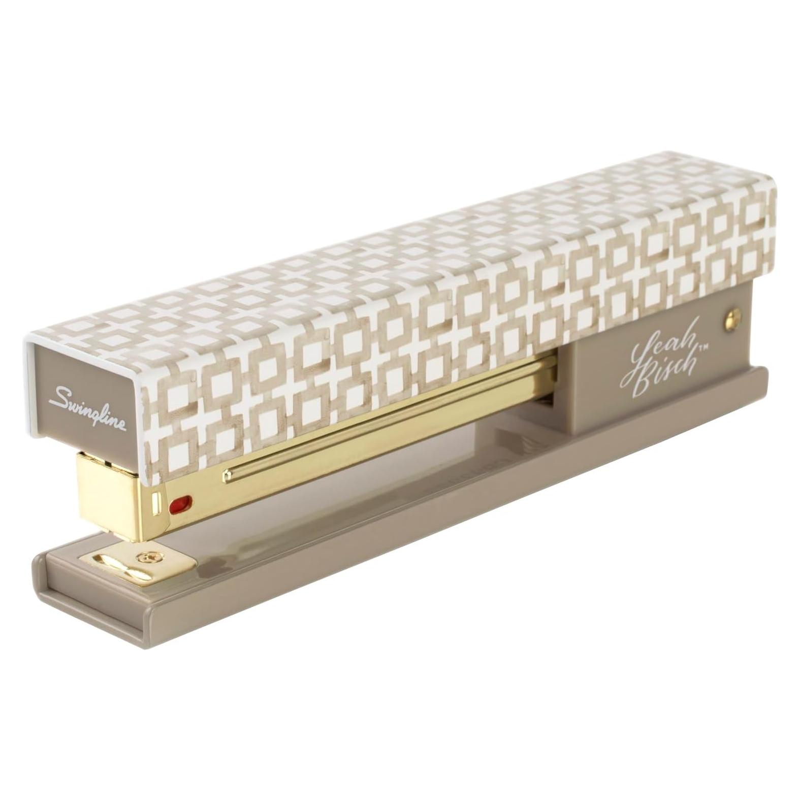 Grapadora Swingline Leah Bisch Metal 20 Hojas Azulejos Beige