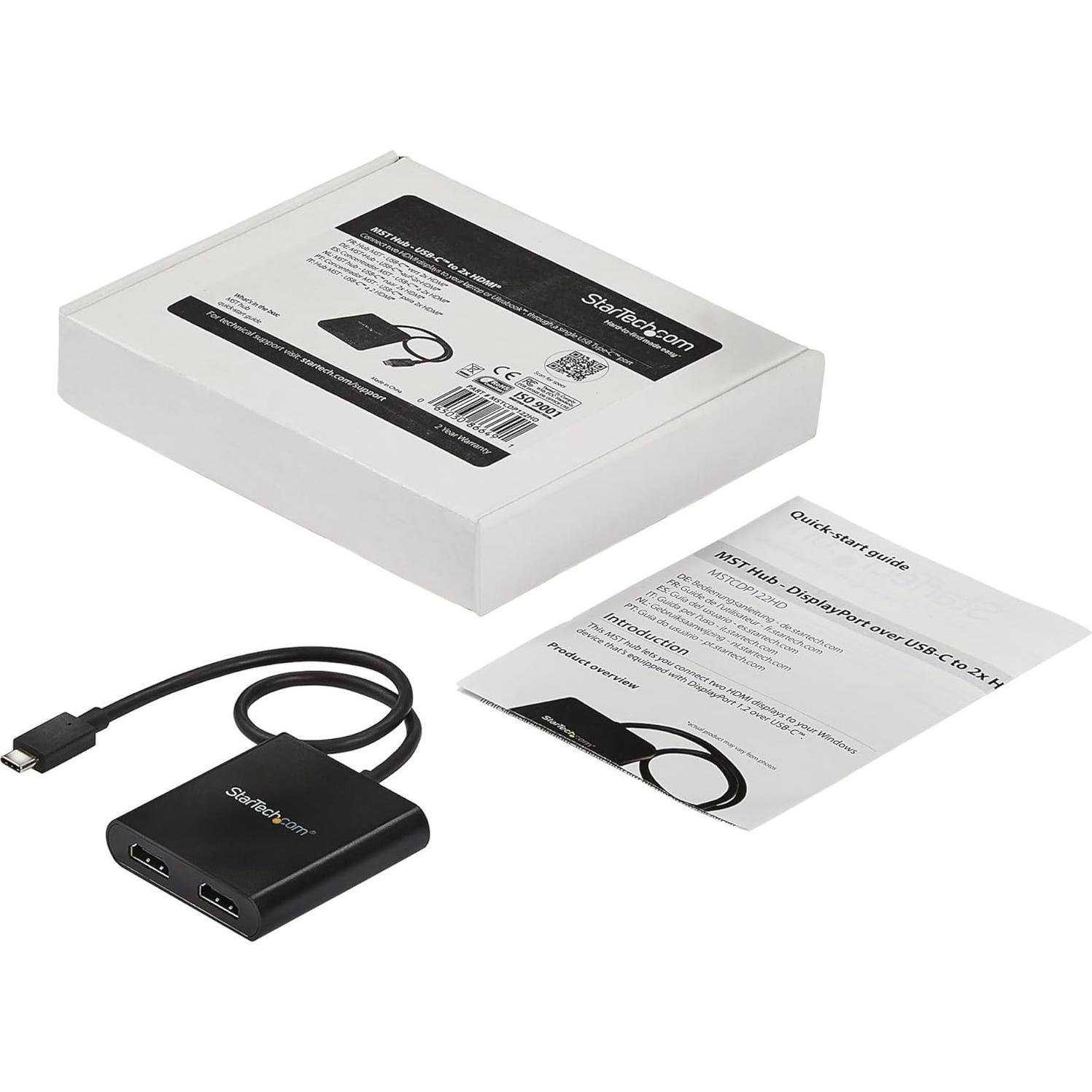 Adaptador USB-C a Doble HDMI StarTech.com MSTCDP122HD 4K 30Hz