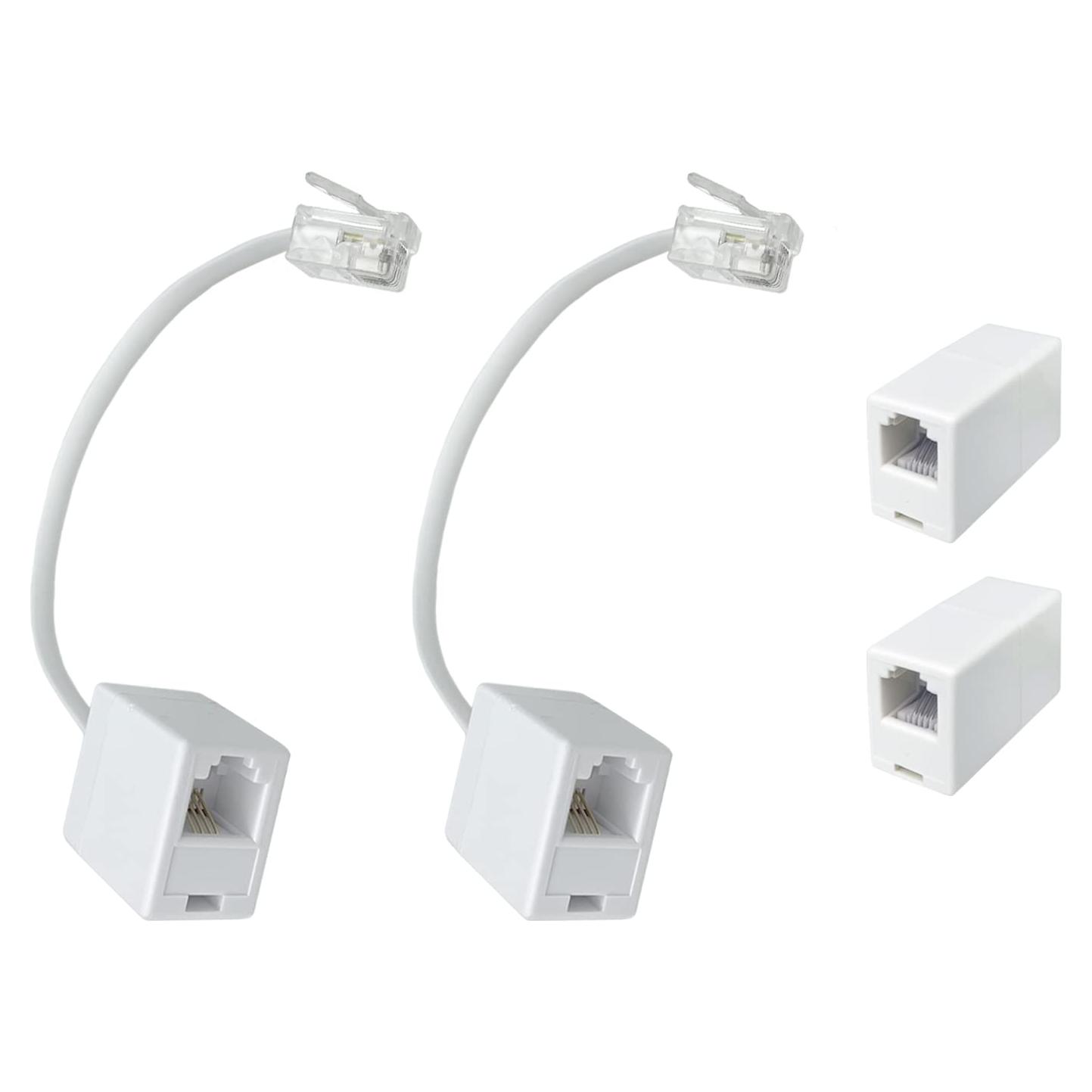 Adaptadores Convertidores RJ11 a RJ45 YOLISTIC - Paquete de 4