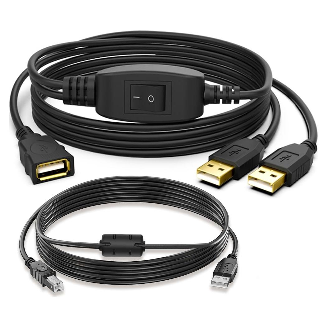 Cable Divisor USB 1 en 2 HERFAIR para Impresora 5FT