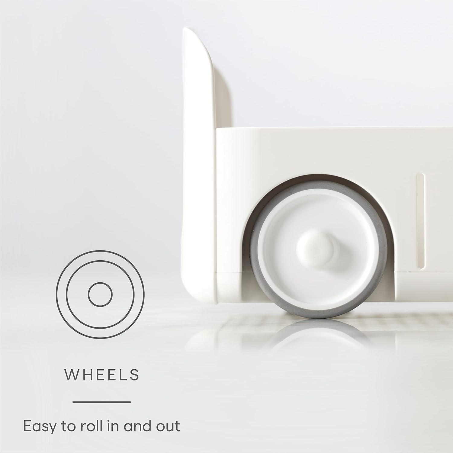 Carro de Almacenamiento Rodante YouCopia 5 cm Ajustable Blanco